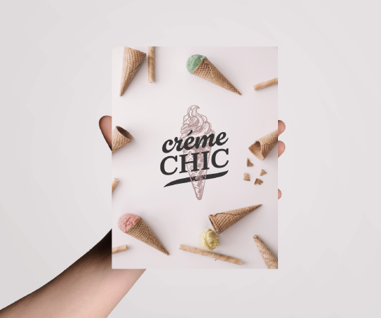 Branding design Creme chic poster design