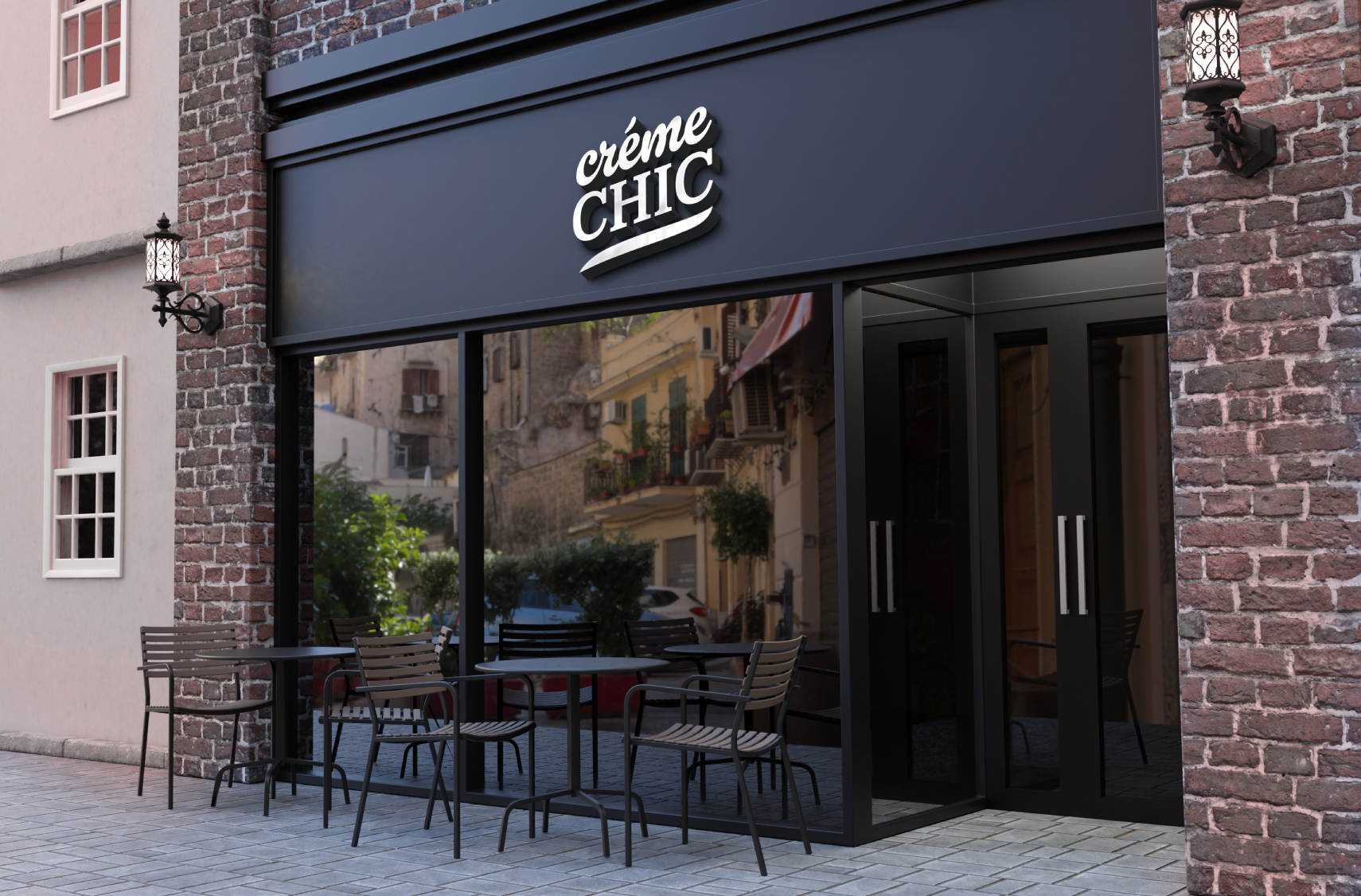 Branding design Creme chic shop design